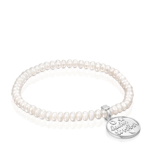 TOUS Good Vibes Mama Bracelets set with Tiger’s Eye and Pearls