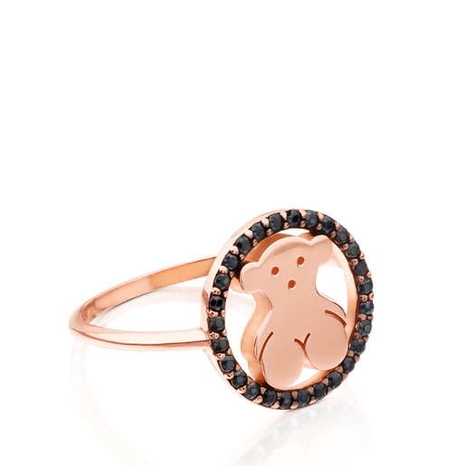 Anillo Camille de Plata Vermeil rosa con Espinela TOUS