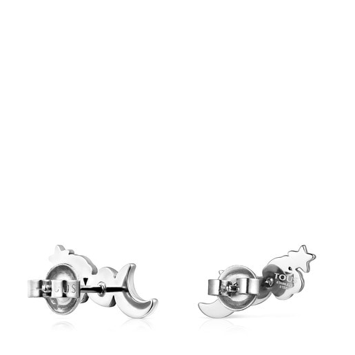 Steel and Enamel Nit Earrings