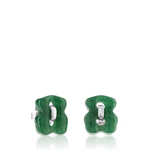 Silver Cruise Earrings with Aventurine