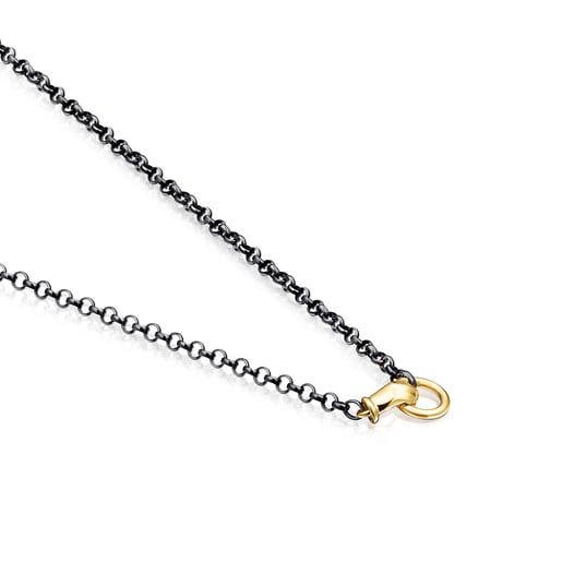 Collier Job main en Argent Dark Silver et Argent Vermeil