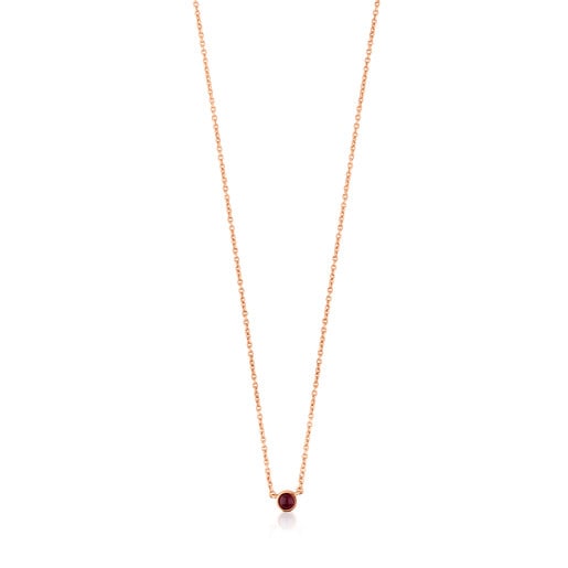 Rose Vermeil Silver Super Power Necklace with Ruby