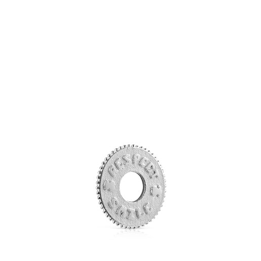 Colgante Respect & Smile disco de plata Medallions