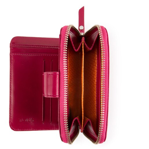 Fuchsia Leather Dubai Wallet | TOUS
