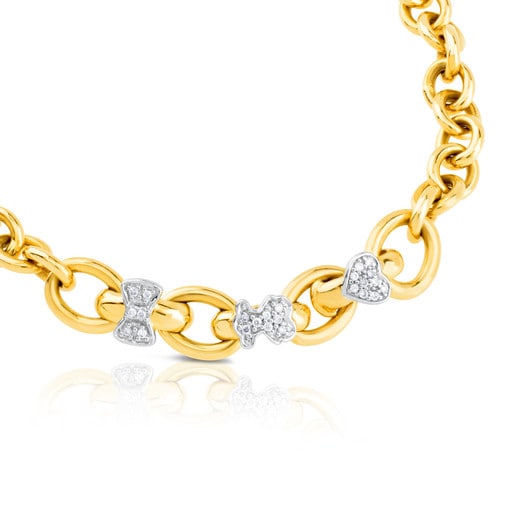 Yellow and White Gold Gen Bracelet with Diamond
