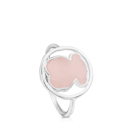 Silver Camille Ring with Rose Quartz