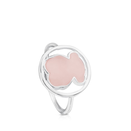 Anillo Camille de Plata con Cuarzo rosa