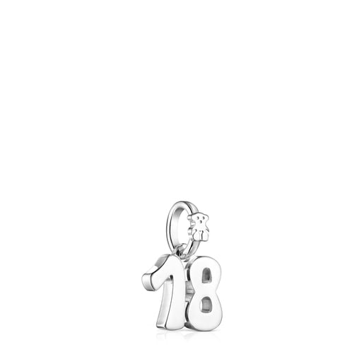 Silver Numbers number 18 Pendant