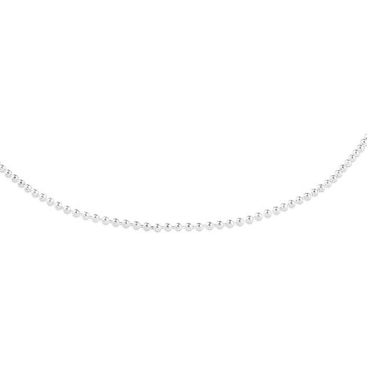 Chaîne TOUS Chain longue en Argent avec billes de 2,2 mm, 80 cm.