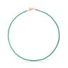 Turquoise Cord TOUS Chokers Choker with Rose Silver Vermeil