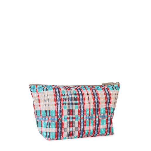 Средняя разноцветная двусторонняя сумочка Kaos Shock Tartan