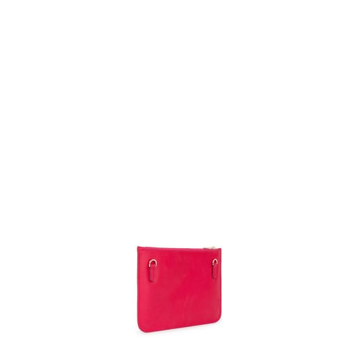 Μίνι τσάντα χιαστί Enara από Δέρμα σε φούξια χρώμα