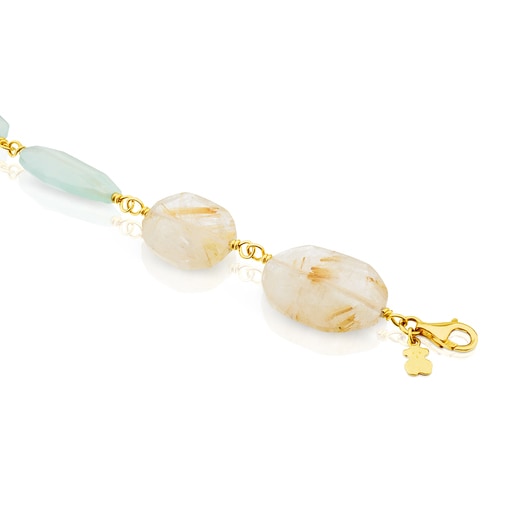 Gold Ethereal Necklace with Gemstones