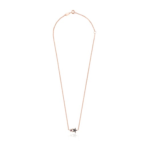 Tous pink bear necklace outlet