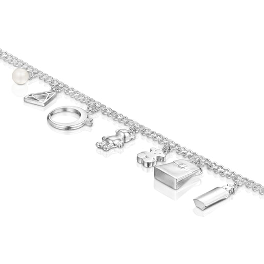 Серебряный браслет Since 1920 с жемчугом и топазом — Лимитированная коллекция