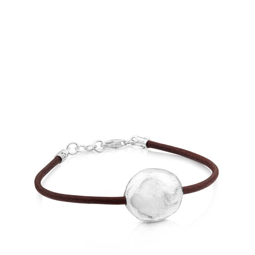 Bracelet Duna en Argent et Cuir.