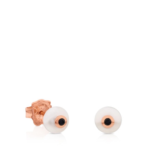 Rose Vermeil Silver Erma Earrings with Pearl | TOUS