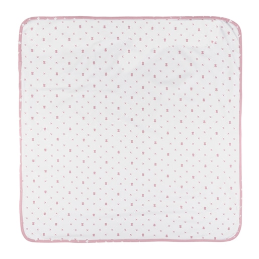 X Bear swaddle blanket in Pink