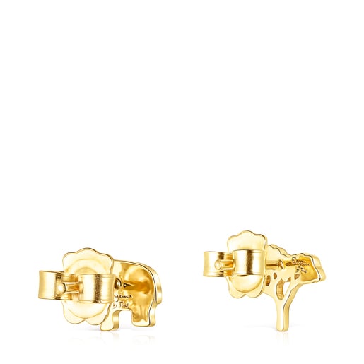 Silver Vermeil Save elephant - tree Earrings