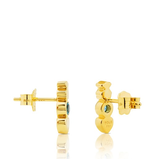 Gold View Earrings with Topaz