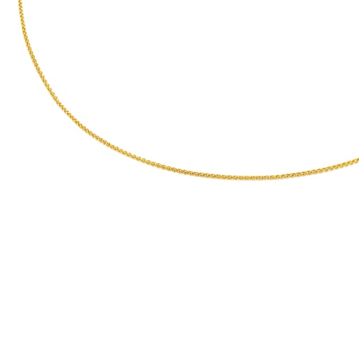 Enge Halskette TOUS Chain aus Gold, 45 cm lang mit Kordel.