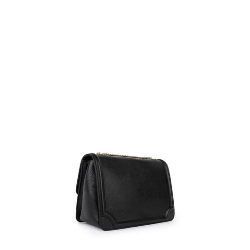Medium black Leather Obraian Crossbody Bag