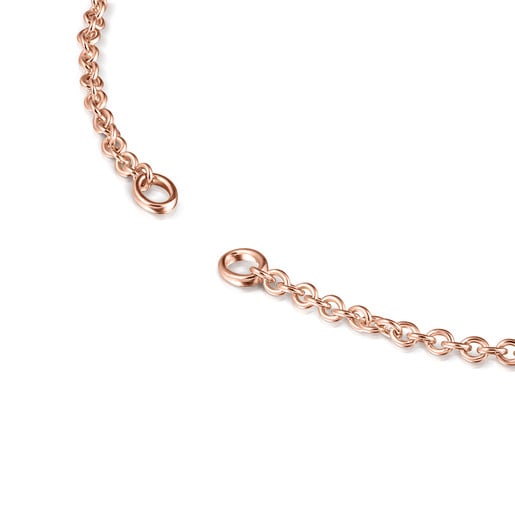 Enge Halskette Hold aus rosa Vermeil-Silber