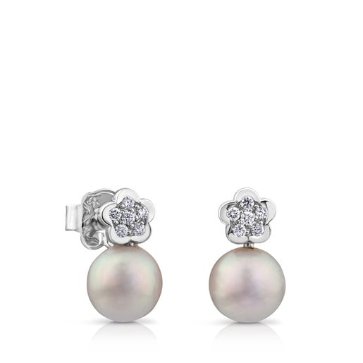 White Gold Puppies Earrings | TOUS