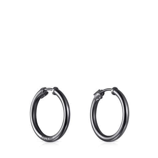 TOUS Basics small Earrings in Dark Silver