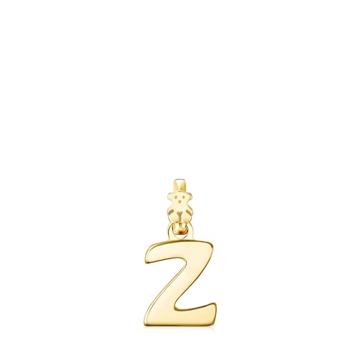 Pendentif Alphabet lettre Z en Or Vermeil