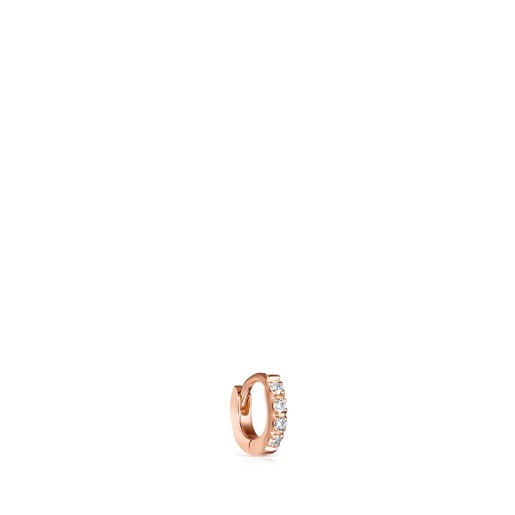 Light 1/2 Earring in Rose Gold with Diamonds
