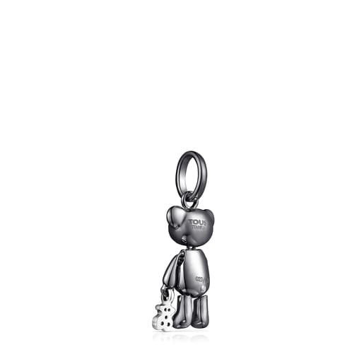 Mały tytanowy wisiorek Teddy Bear z diamentami − Limitowana edycja