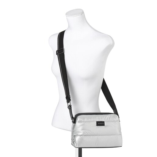 Gun-black Pleat Up crossbody bag