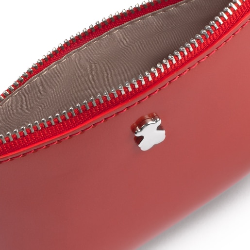حقيبة أدوات تجميل Dorp صغيرة الحجم باللون الأحمر