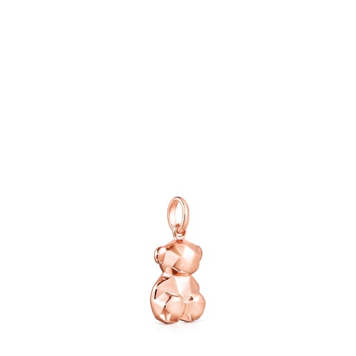 Colgante pequeño con baño de oro rosa 18 kt sobre plata Sketx