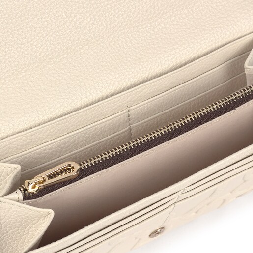 Средний кошелек TOUS Icon из бежевой кожи