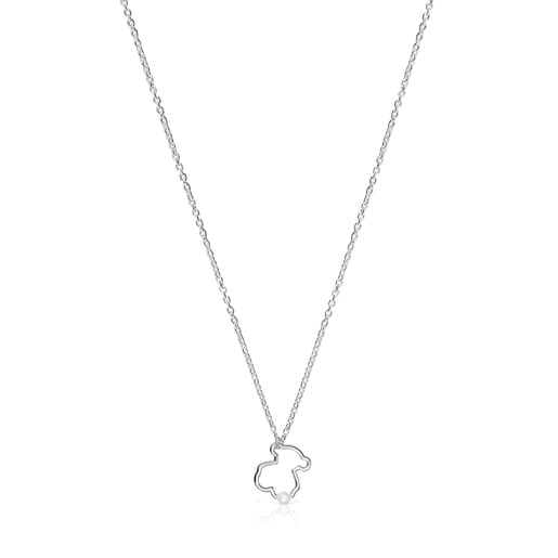 Silver Silueta Necklace with Pearl | TOUS