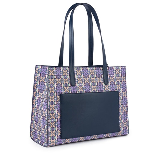 Lilac Mossaic Square Shopping bag