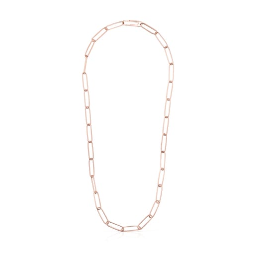 Chaîne TOUS Chain clip longue en Argent vermeil rosé