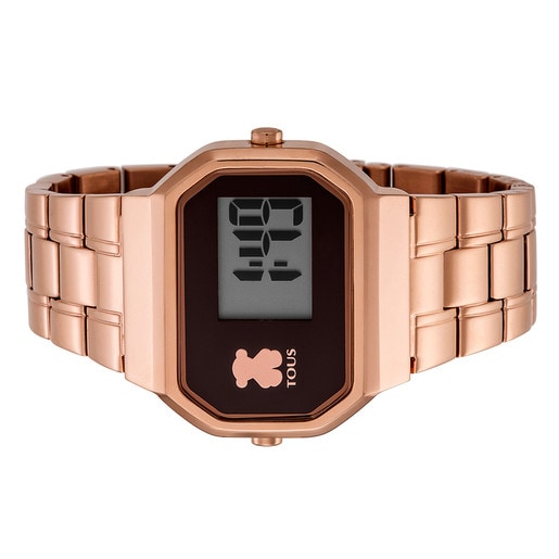 Pink IP Steel D-Bear Digital Watch
