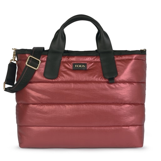 Sac cabas Pleat Up rose et noir