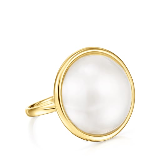 Gold Avalon Ring with 51/100 Pearl