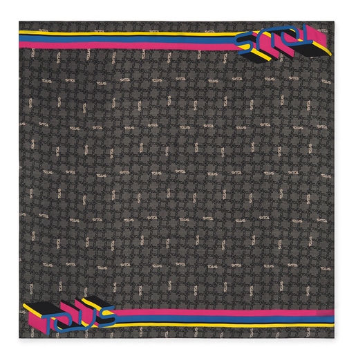 Black Logogram scarf