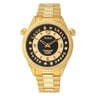 Gold-colored IP Steel Tender Time Watch with rotating bevel
