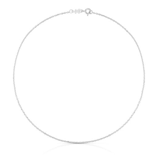 Gargantilla de plata con anillas redondas, 40 cm Chain