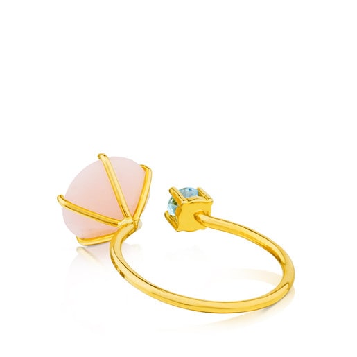 Ring Ivette aus Gold mit Opal und Topas