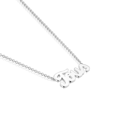 Silver TOUS Logo Necklace