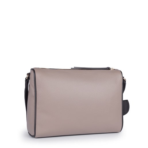 Taupe-gray colored Leather Arisa Crossbody bag