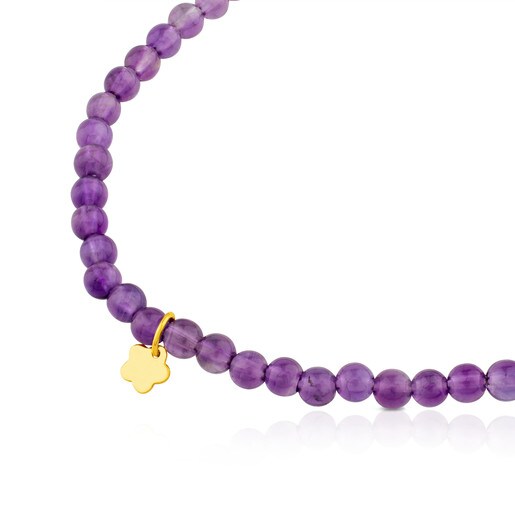 Gold Wish Bracelet with Amethyst