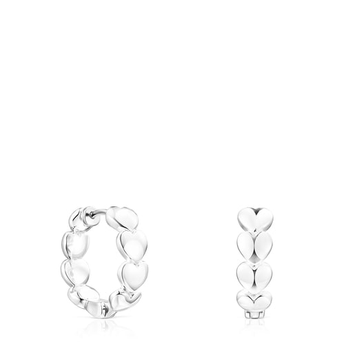 Silver Mini Icons Heart Earrings | TOUS